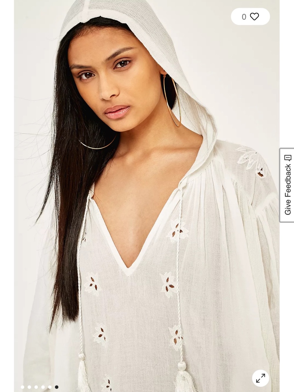 Free People Tropical Summer Hooded Top